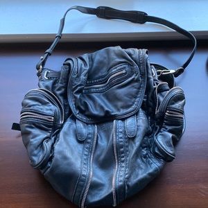 Alexander Wang Black Leather Marti Backpack